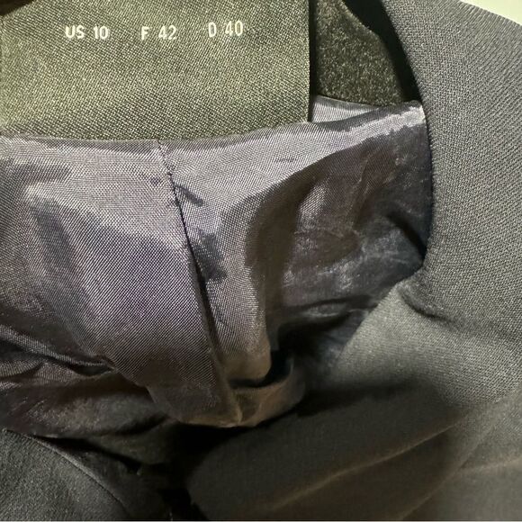 AKRIS Navy Blue Short Sleeve Wool Blazer - Picture 9 of 12